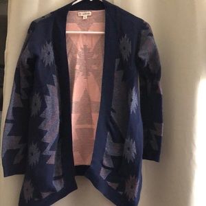 Tucker and Tate Navy and Pink Cardigan. Size 14-16